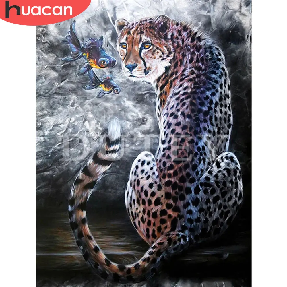 

HUACAN 5d Diamond Painting Leopard DIY Handmade Gift Full Square/Round Diamond Embroidery Animal Home Decor Kits