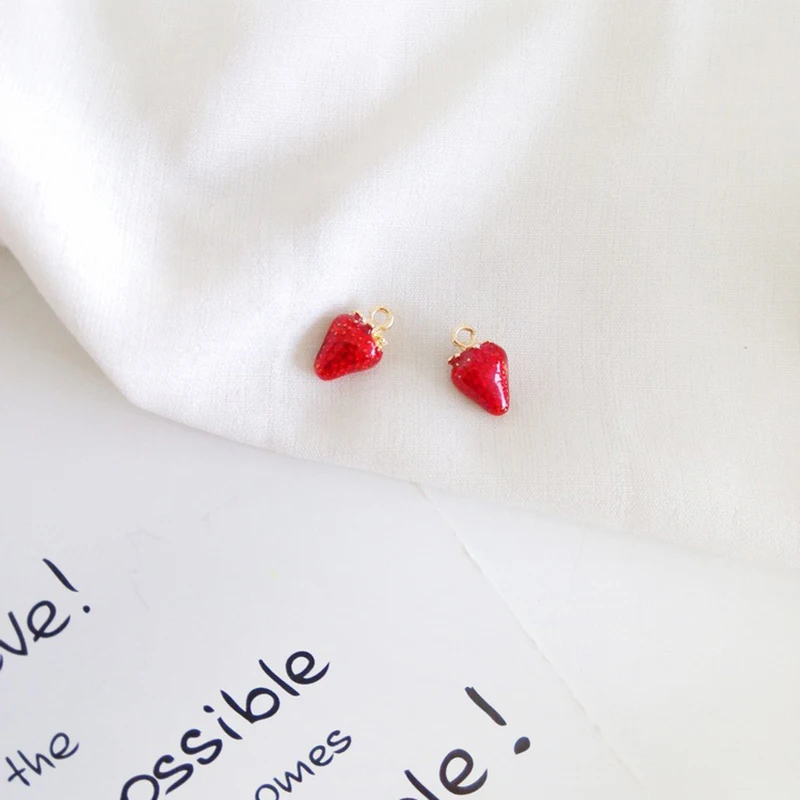 Модные масляные амулеты &quotКлубника&quot для женщин серьги сделай сам аксессуары