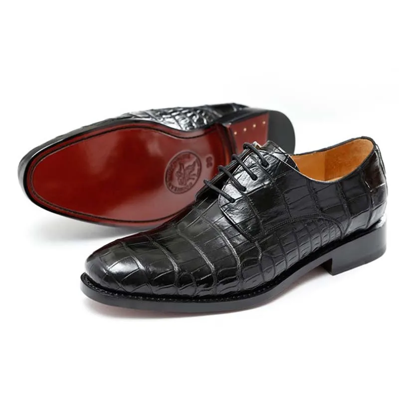 

ourui new arrival crocodile leather business men formal shoes Men's shoes lace-up Men's shoes black