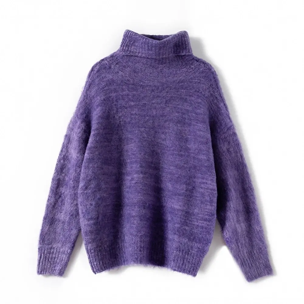 

Turtleneck Solid Color Women Sweater autumn winter new long sleeve casual lady knit pullover