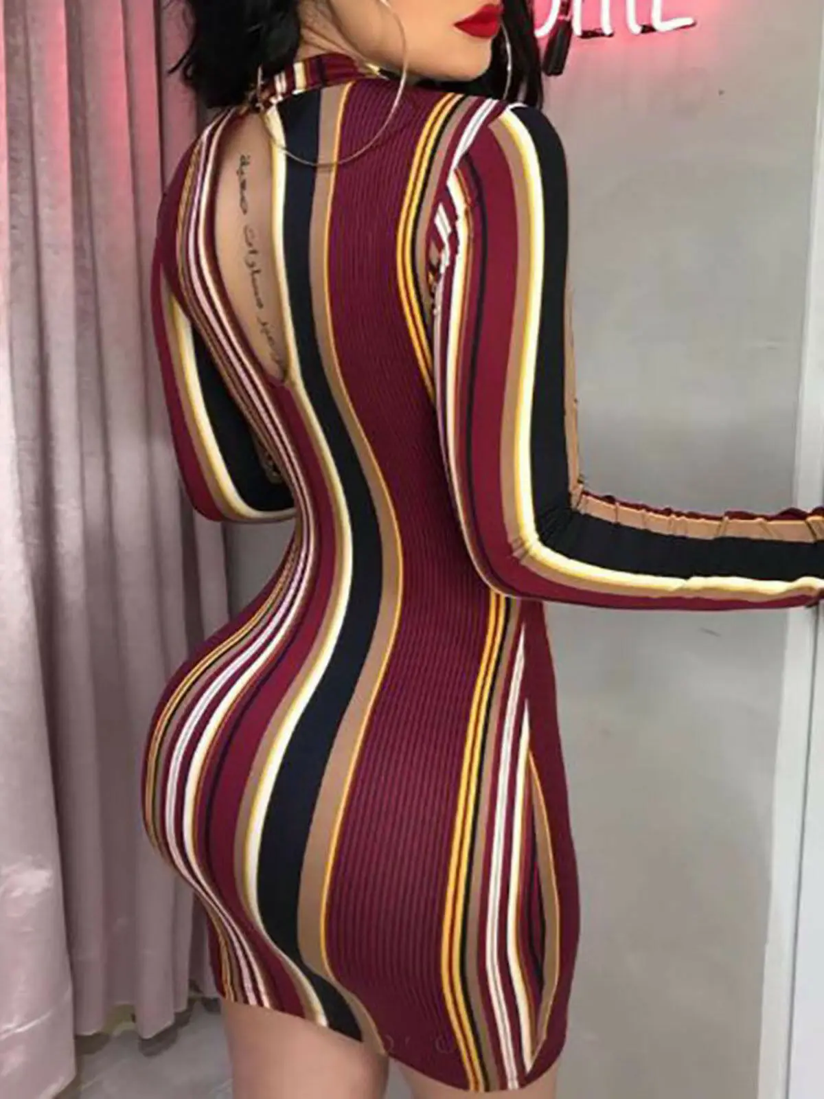 Пикантное облегающее вечернее платье для женщин мини-платье с открытой грудью и