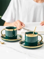 european style ceramic coffee cups pot set breakfast milk tea mugs with tray drinkware dessert fruit plate wedding gift