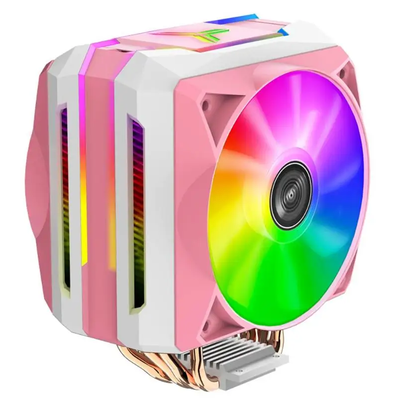 pink Jonsbo CR1100 120 мм вентилятор охлаждения процессора ARGB светильник тихий 6 тепловой охладитель труб башня радиатор для Intel/AMD 16,7 миллионов истинных цветов - Цвет лезвия: pink