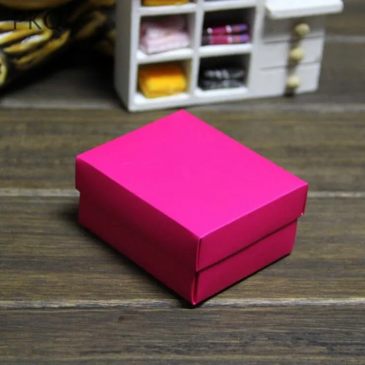 20 шт Розовый Красный Синий картонная коробка маленькая подарочная упаковка с