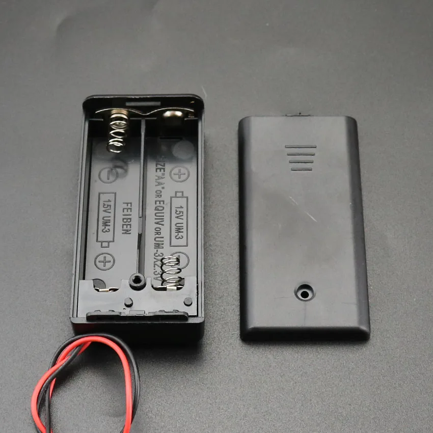 30 шт./лот 2x3x AA батарейки держатель коробка разъем с переключателем