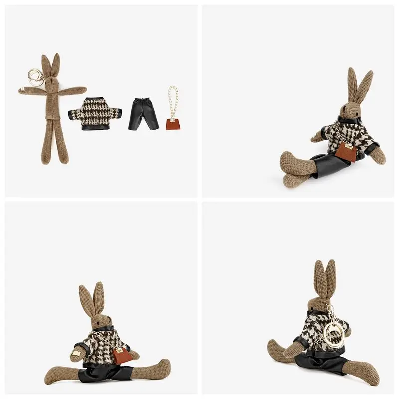 

Fashion New Rabbit Women's bag Accessories Cute Little Rabbit Pendant Shoulder Messenger Bag woman Creative Car Key Chain 2021