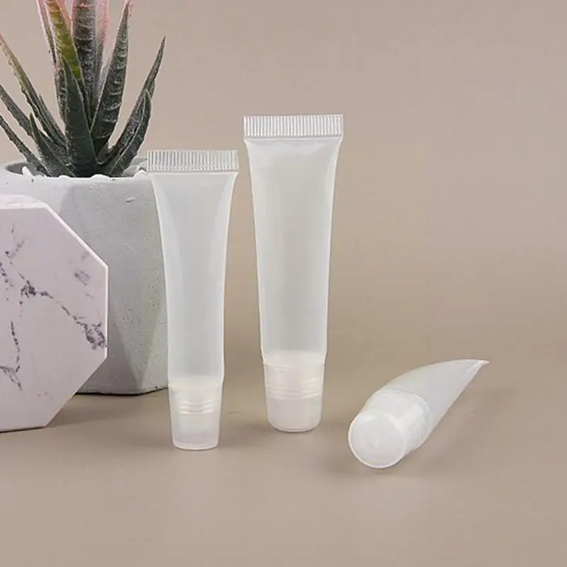 

10Pcs/Pack Empty Soft Container For Lip Gloss Glaze Cosmetics Clear Refillable Makeup Bottle Tube Tools Tubes Lipstick Bott I9A6