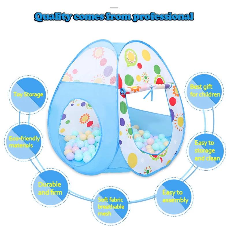 3 в 1 мяч яма детские игрушки бассейн игрушка палатка с туннельной корзиной Крытый