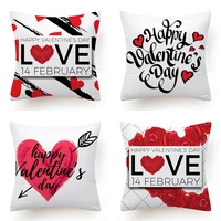 european and american valentines day short velvet pillowcase home holiday party decoration pillow cushion cover home decor