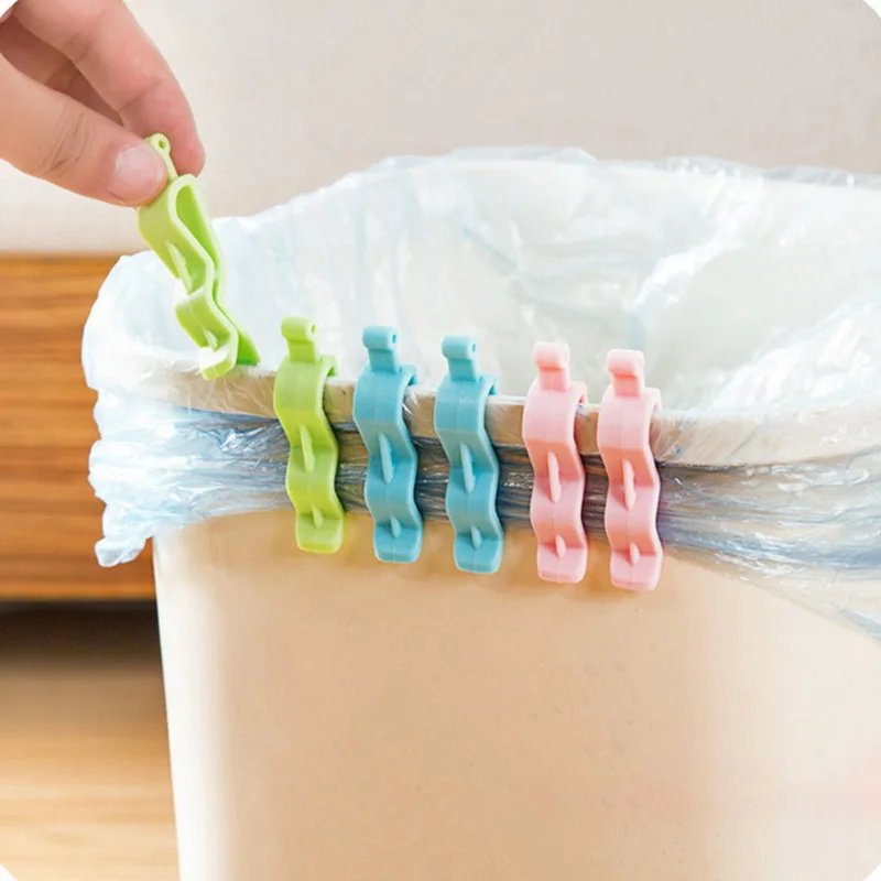6 шт./компл. практичный Домашний Органайзер зажим для мусорного ящика ведра мешки