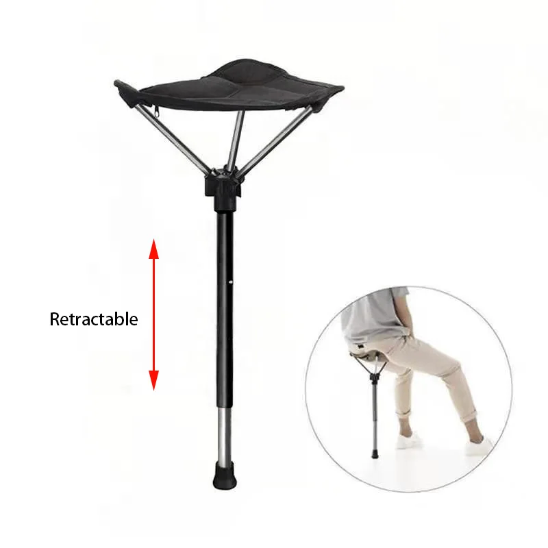 

New Portable Telescopic Stool Retractable Folding Garden Camping Stools Subway Queuing Chair Outdoor Hiking Camping Fishing Seat