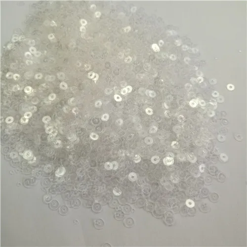 Transparent white Paillette 3 4 5 6 мм плоский круглый ПВХ свободные блестки шитье ремесло свадебные украшения Одежда Платье колпачки для обуви DIY аксессуары - Цвет: Transparent white
