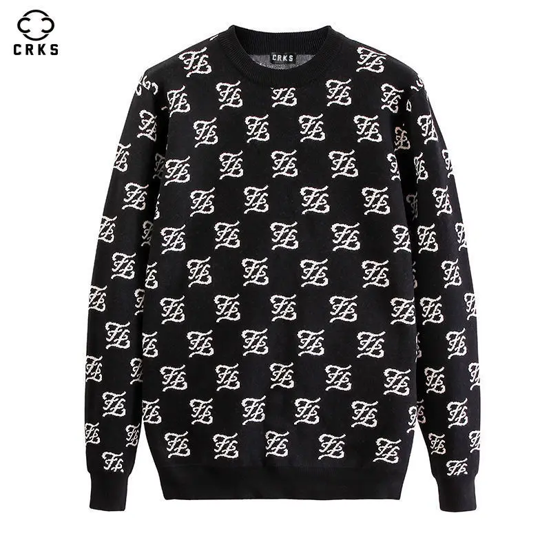 

Tide autumn and winter long sleeve men's and women's coat letter printing round neck pullover sweater