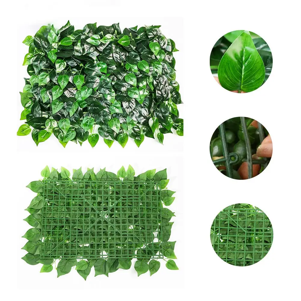 

40X60CM Artificial Leaf Hedge Panel Privacy Fence Screen Artificial Garden Plant Fence Home Decor Greenery Background Walls