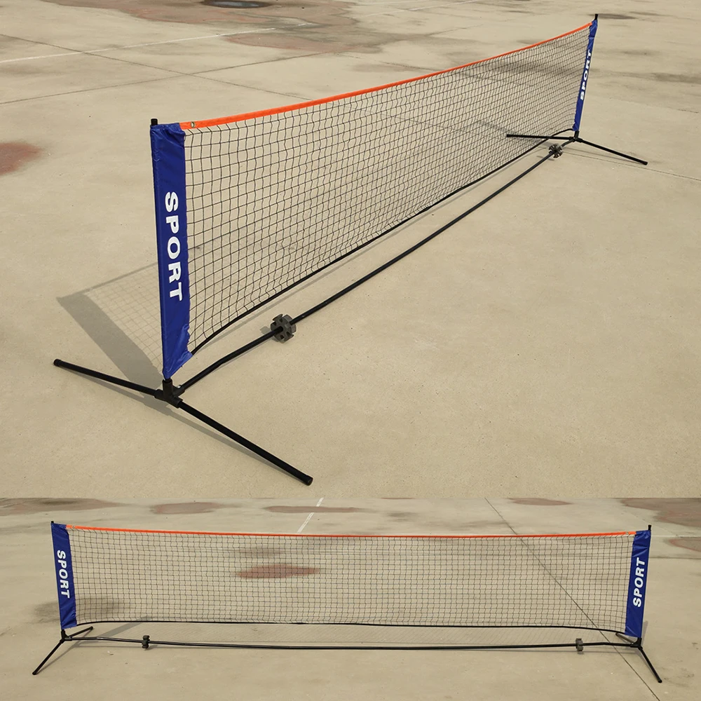 

Portable Badminton Net Indoor Outdoor Volleyball Tennis Football Net Foldable Nylon Polyester Net Professional Training Standard