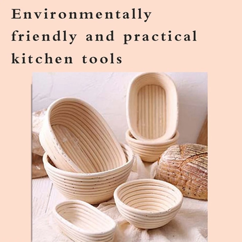

3 Pcs Various Ways of Fermentation Wicker Basket Country Baguette Bread Mass Proof Tasting Baskets Banneton Brotform