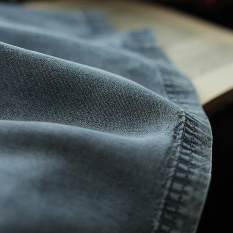 

Women Jeans Thin for Summer Loose Oversized Elastic Waist Casual Wide Leg New Female Pants Denim Trousers B01151616