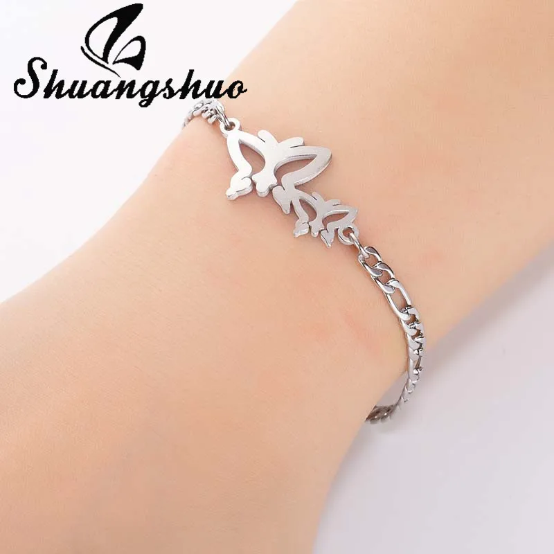 Shuangshuo золотой браслет со слоном женский из нержавеющей стали | Украшения и