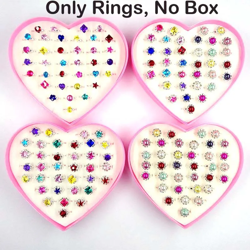 10 шт. Детские кольца с кристаллами и жемчугом|Сувениры для вечеринок| |