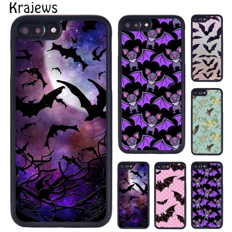 Чехол для телефона с надписью летучие мыши на Хэллоуин iPhone 5 6S 7 8 plus 11 12 Pro X XR XS Max