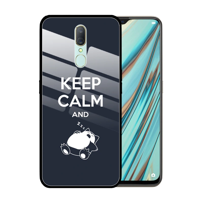 Чехол из закаленного стекла Keep Calm and Carry On для OPPO A9 2020 A91 A31 A8 A5 A3 A1 A83 A77 A59 A7X A57