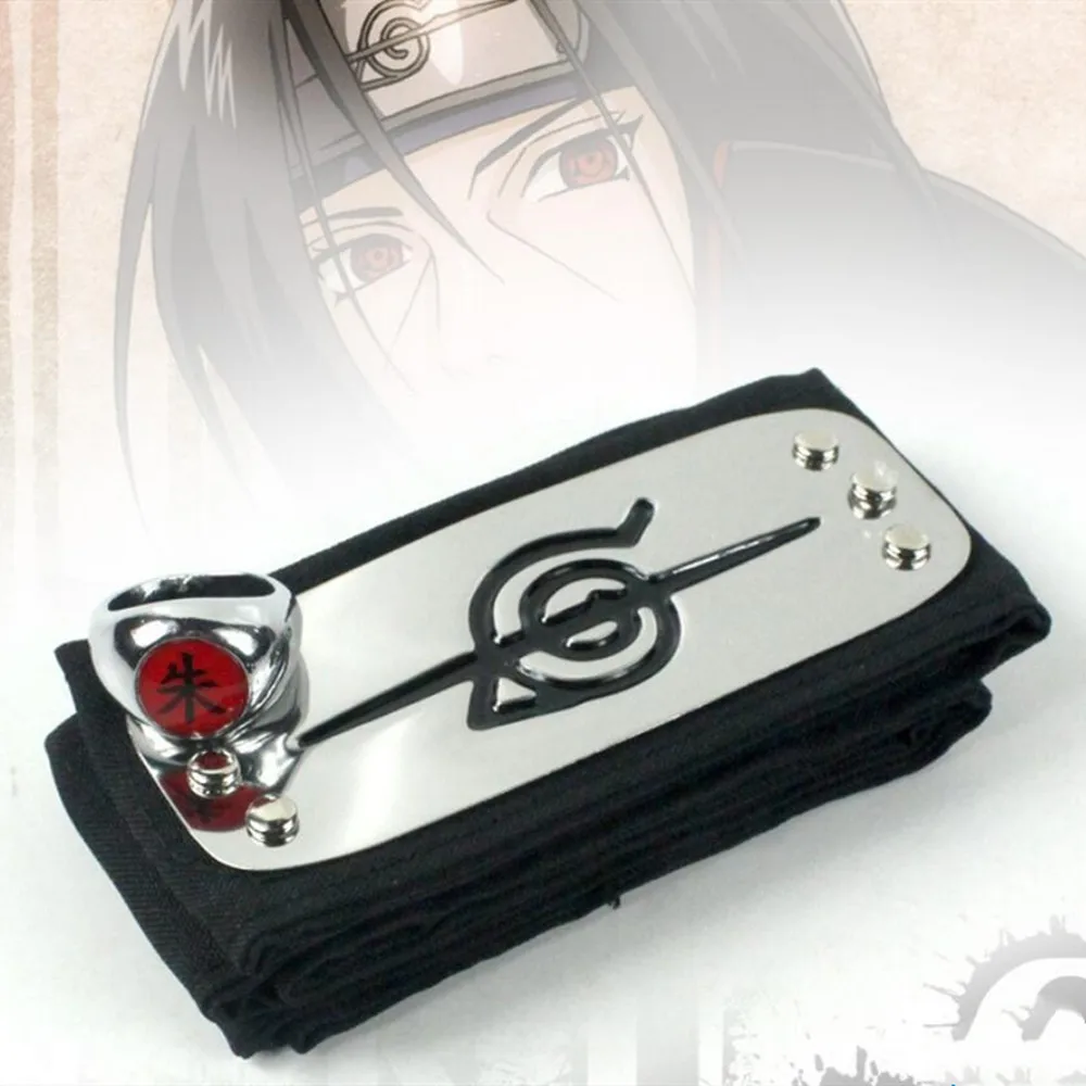 

Anime Kakashi headband Ring Itachi akatsuki headband Ring Props cosplay Costumes Accessories