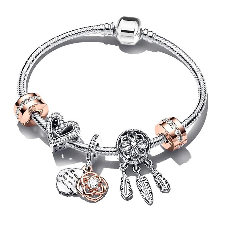 Silver Color Dreamland Charm Bracelets For Women Girls Fit Original Rainbow Murano Glass Beads Brand Bracelet DIY Making Jewelry | Украшения