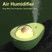avocado portable air humidifier 210ml usb charging mini ultrasonic air humidifier with light nano mist for room office