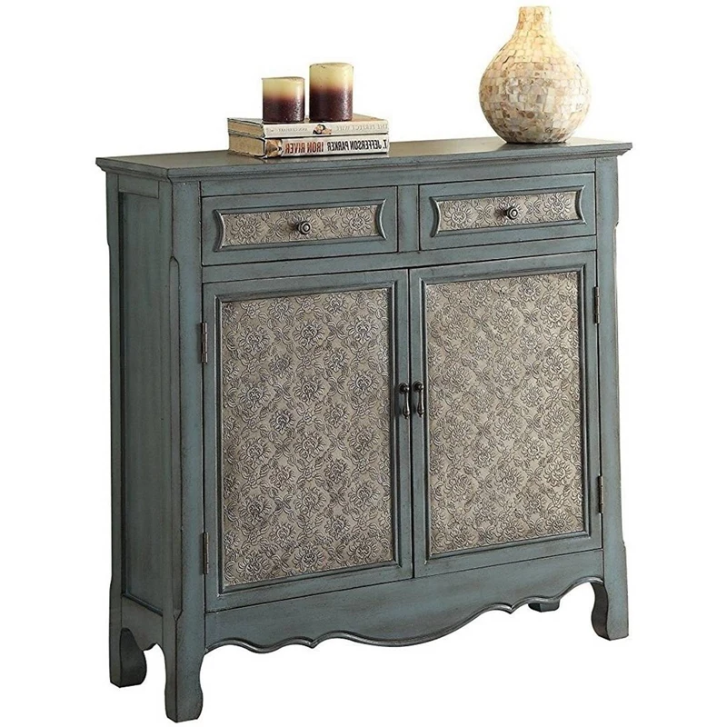 

Retro Console Table Nordic Modern Desk Living Room Furniture Sideboard Cabinet With 2 Drawers