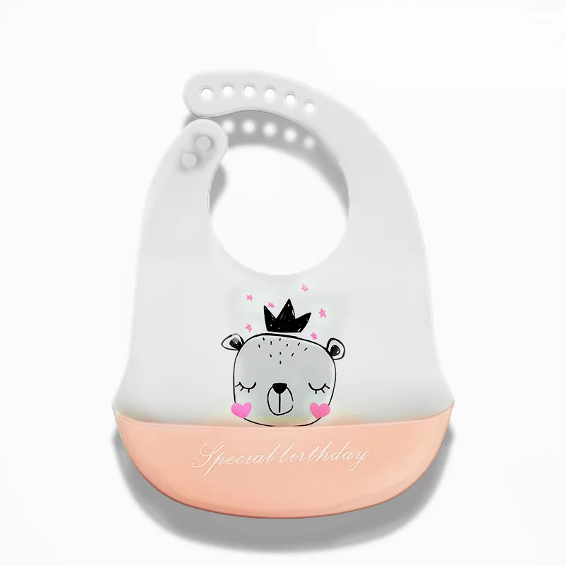 

Infant Silicone Cartoon Cute Waterproof Feeding Bibs