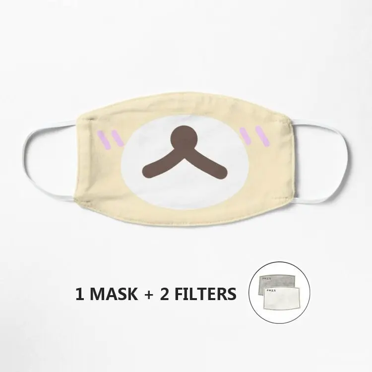 

Маска женская многоразовая, Пылезащитная, с медведем