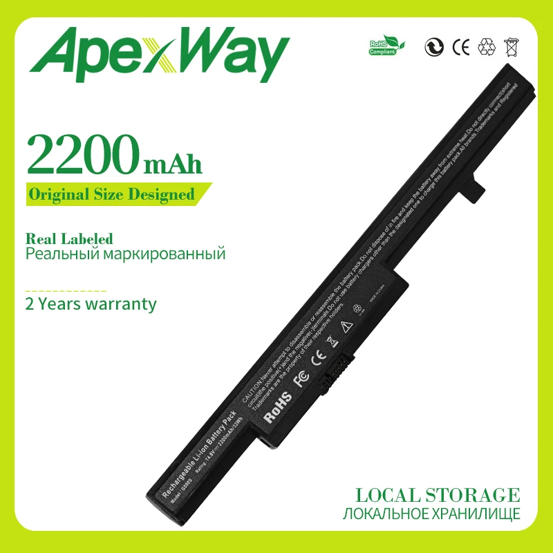 

ApexWay 14.8v 2200mah Battery for LENOVO 45N1183 45N1182 45N1186 45N1187 L12S4E55 L12M4E55 121500190 121500192 M4400 M4450 G550S