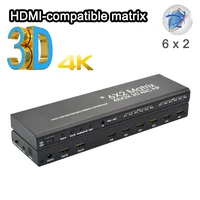 6 in 2 hdmi matrix 6x2 hdmi splitter switch digitals audio 3d arc pip 4k30hz pip dc 5v 3 5mm stereo audio output 5 12ch spdif
