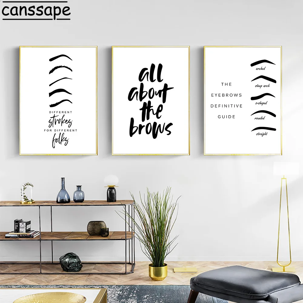 Ресницы Холст Плакаты постеры модные брови стены искусства печати Макияж