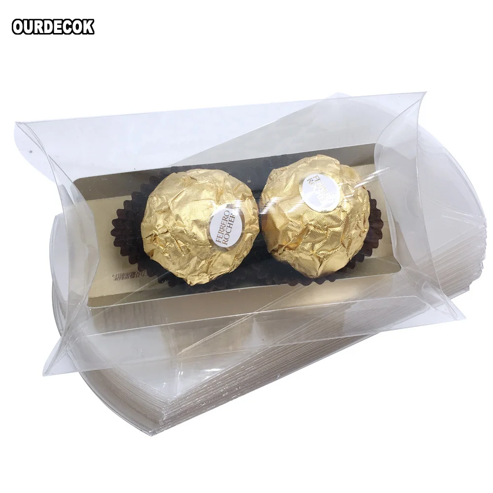 Свадебные подарочные коробки 25 шт. прозрачная коробка для конфет в форме подушки