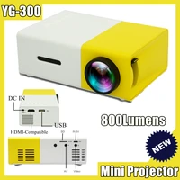 yg300 800lumen mini projector audio portable projector home media full high definition support usbavhdmi compatiblescreencast