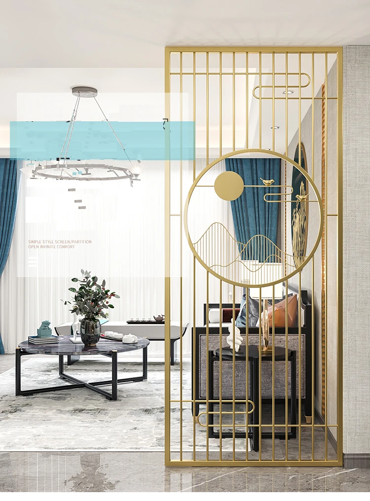 Новый скандинавский китайский бытовой Простой Легкий роскошный Железный экран