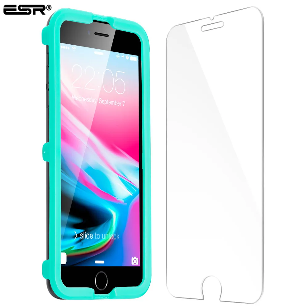 ESR Защита экрана для iPhone X закаленное стекло 9H Защитная пленка для iPhone 5S, SE 6 6S 7 8 Plus для iPhone X защита экрана