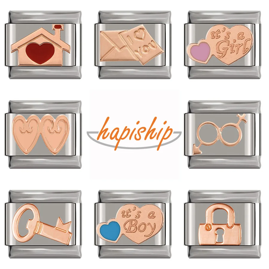 Hapiship новинка 2020 оригинальная ромашка роза сердце замок дом итальянский шарм