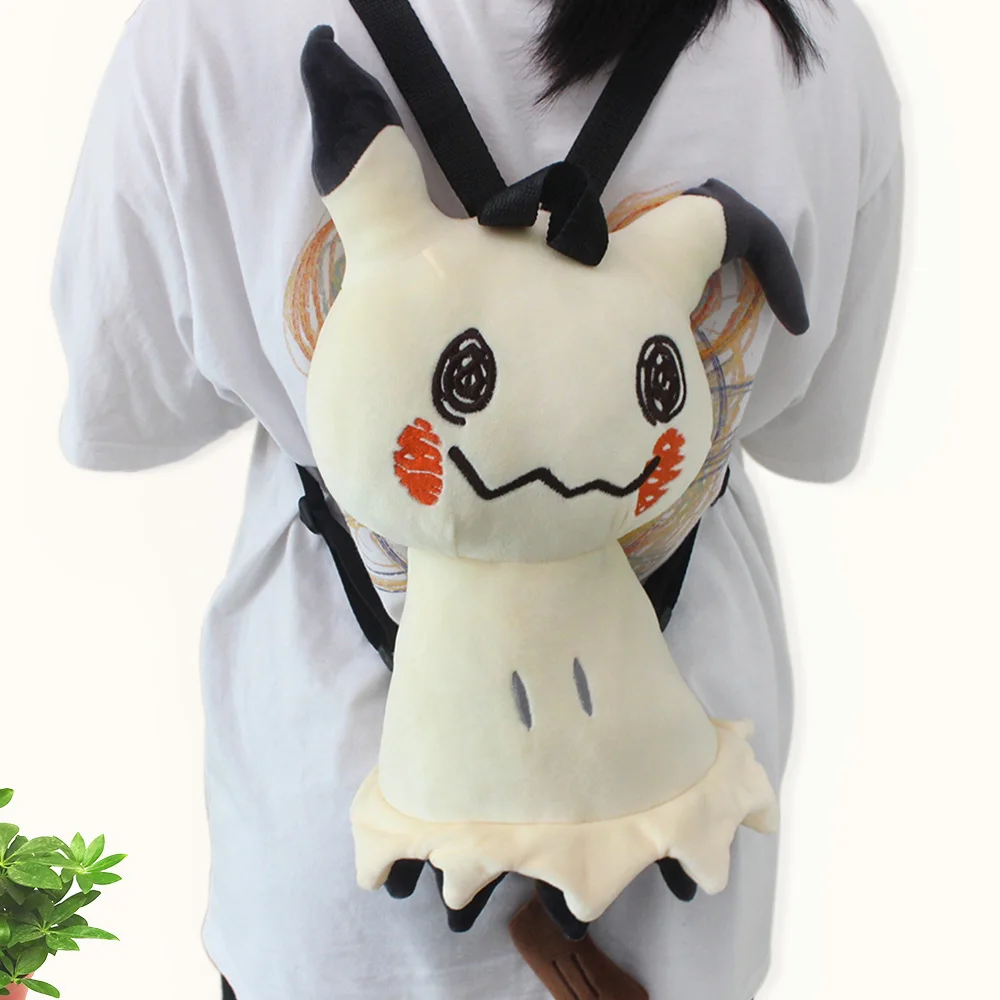 Милая мультяшная Школьная Сумка Pokemon 40 см Mimikyu милый плюшевый рюкзак плюшевая