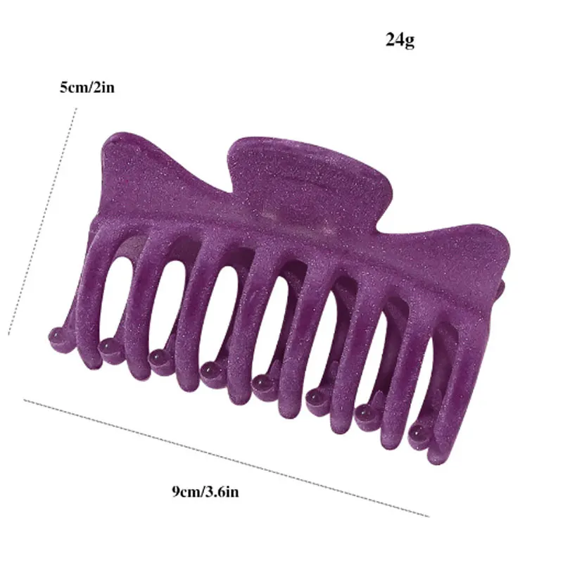 

2021 New Claw Clip For Women Flocking Plastic Hair Claw Large Size Hair Clamps Claw Clip Crab for Hair Accessories Headwear