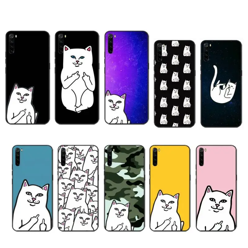 Модный чехол Ripndip Cat для xiaomi note max mi 3 7 8 9se Redmi 7a 8t 10 pro lite|Бамперы| |