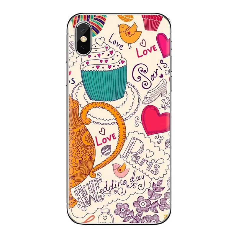 Кексы в космосе для samsung Galaxy S3 S4 S5 Mini S6 S7 Edge S8 S9 S10 Plus Note 3 4 5 8 9 прозрачные мягкие