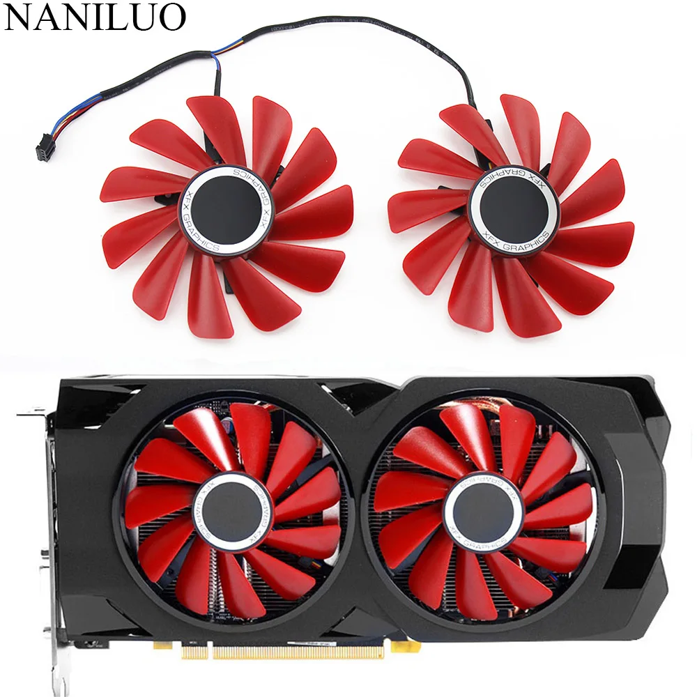 Охлаждающая видеокарта для XFX RX570 RS RX580 диаметр 85 мм видеокарты охлаждение в