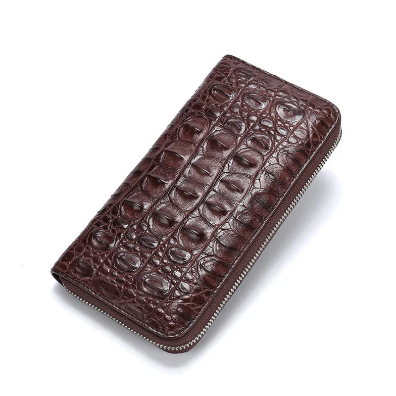 

Crocodile Leather Wallet Men's Handbag Fashion Versatile Long Zipper Zero Purse Bag Organizer Laitianni Wallet Made Of Leather
