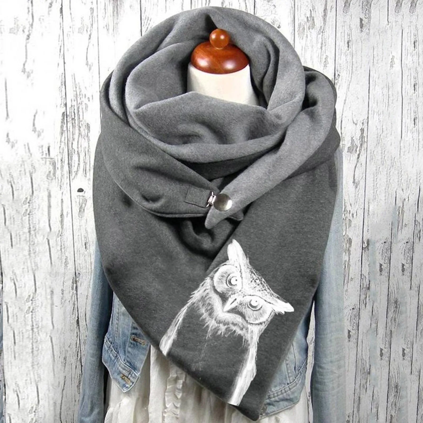 Модная женская шаль с милым рисунком кошки Женская Ретро многофункциональная