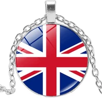 2020 fashion creative world flags time glass pendant necklace men and women jewelry sweater chain