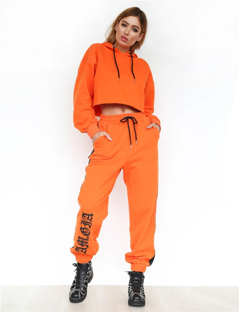 

Tracksuit Women Two Piece Set Autumn Clothes Hooded Sweatshirt Top and Pants Jogging Femme Sports Suit Female Party Club Outfits