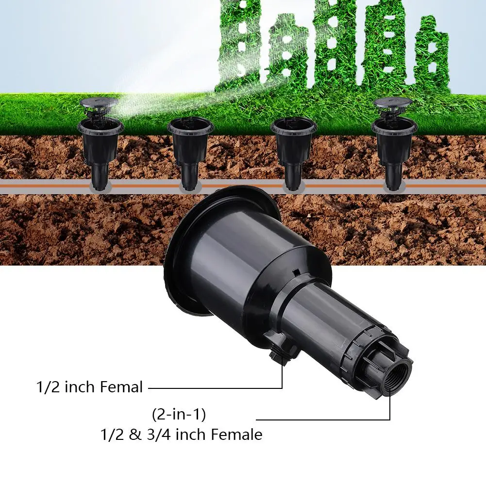 1 шт. черная эффективная всплывающая вода распылительная головка спринклер