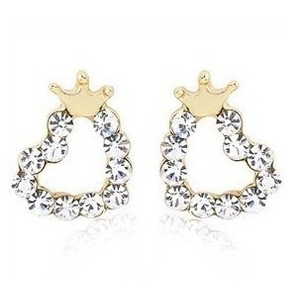 

Korean Earrings Fashion Jewelry 2021 Trend New Temperament Crown Hearts Piercing Earrings For Women Grunge Jewelry Wholesale
